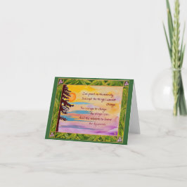 Tarjeta del rezo de la serenidad