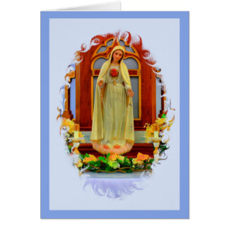 Tarjeta del rezo de Memorare - imagen de Fátima