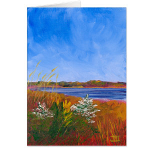 Tarjeta del río Delaware dorado