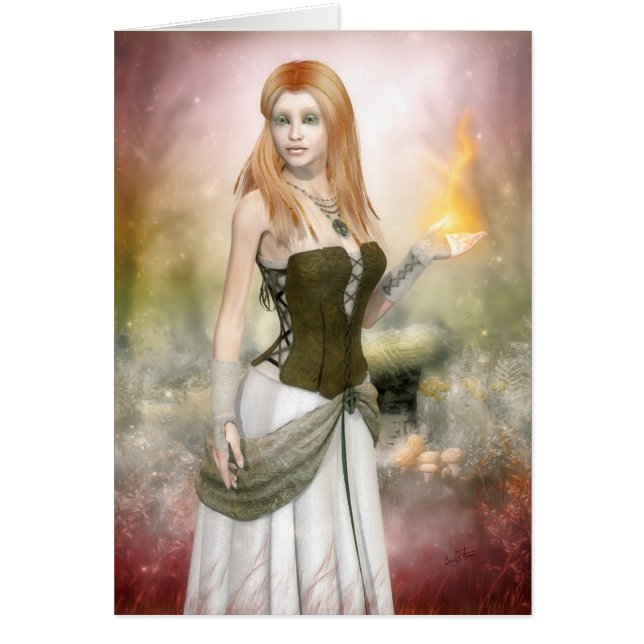 Tarjeta del saludo/de nota de Brighid (Frente)