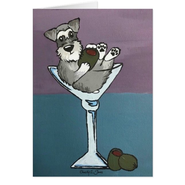 Tarjeta del Schnauzer (Frente)