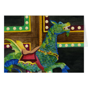 Tarjeta del Seahorse del carrusel