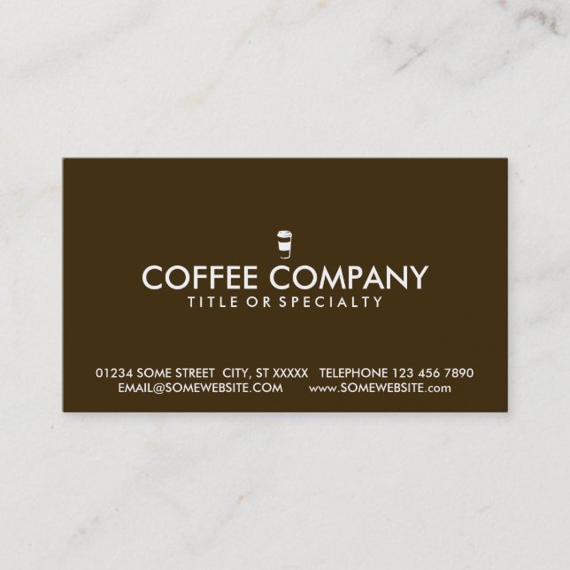 tarjeta del sello de la taza de café del viaje (Anverso)