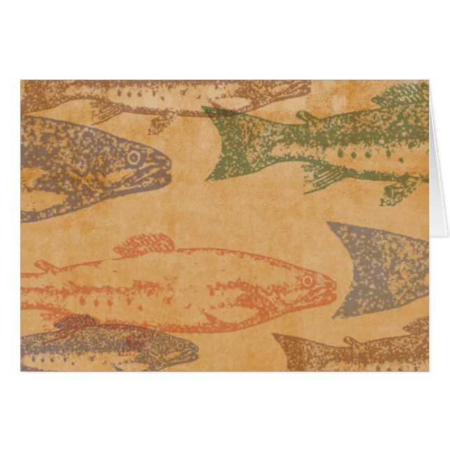 Tarjeta del sello de los pescados (Anverso (Horizontal))