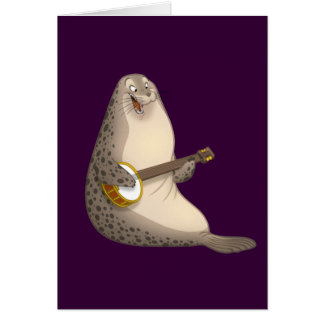 Tarjeta del sello de Strummin del banjo (espacio