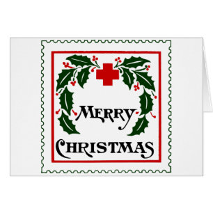 TARJETA DEL SELLO DEL NAVIDAD DEL VINTAGE