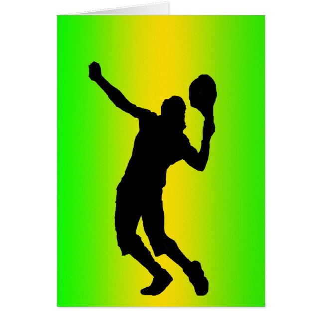 tarjeta del servicio del verde de la silueta (Frente)