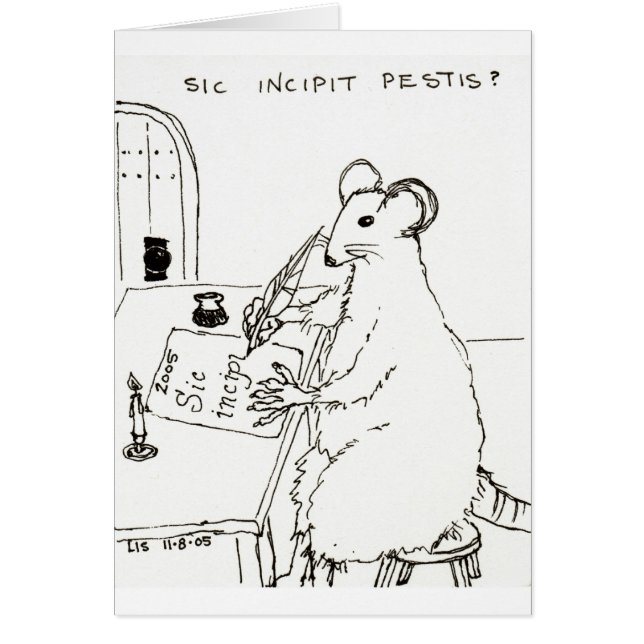 Tarjeta del Sic Incipit Pestis (Frente)