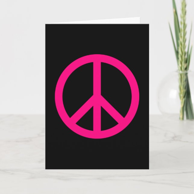 Tarjeta del signo de la paz rosa (Anverso)