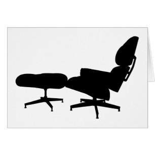 Tarjeta del sillón y del otomano de Eames