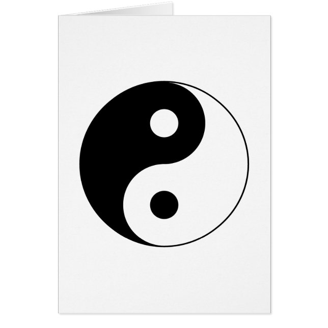 Tarjeta del símbolo de Yin Yang (Frente)