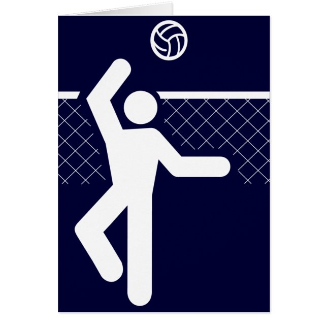 Tarjeta del símbolo del voleibol (Frente)