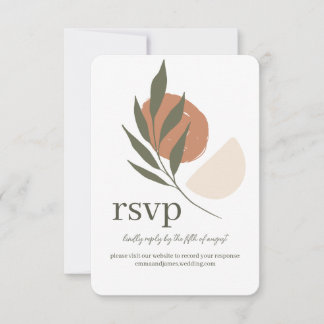 Tarjeta del sitio del Boda RSVP de Respuesta a Lea