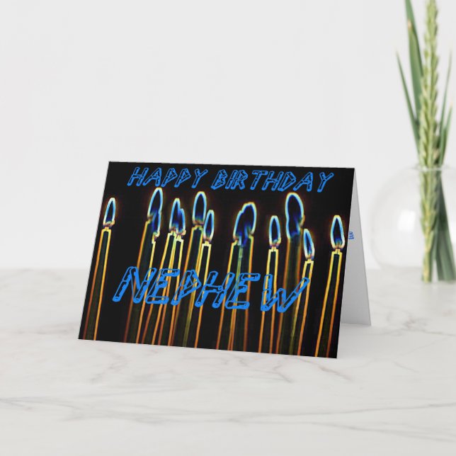 Tarjeta del sobrino del feliz cumpleaños de la (Anverso)