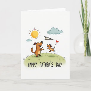 Tarjeta del Sol del Día del Padre Alegre