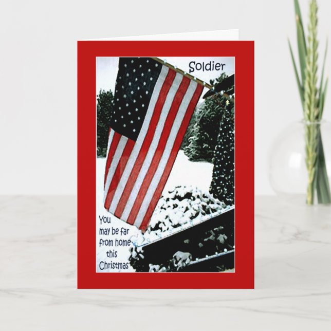 Tarjeta del soldado de las Felices Navidad (Anverso)