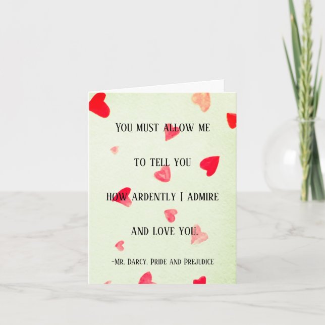 Tarjeta del Sr. Darcy (Anverso)