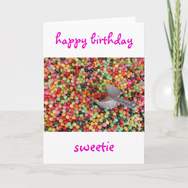 Tarjeta del Sweetie del feliz cumpleaños (Anverso)