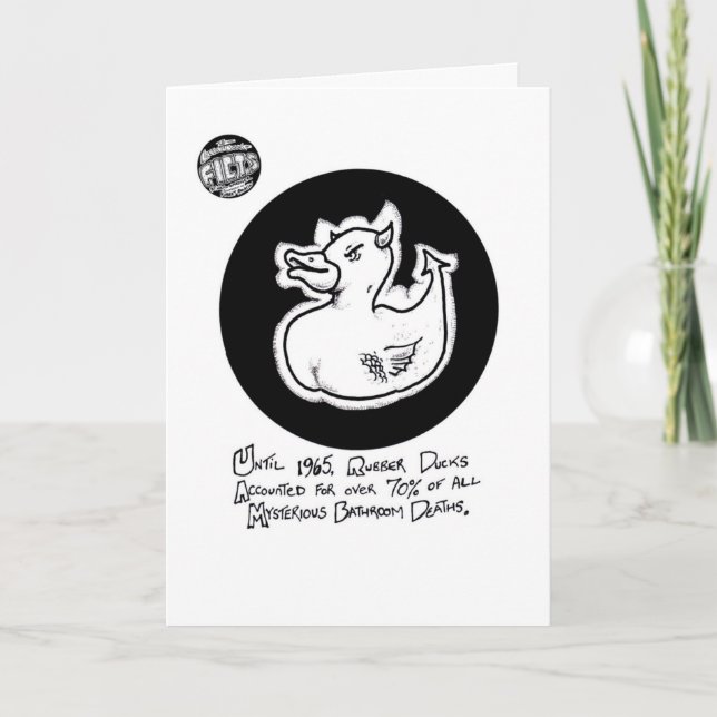 Tarjeta Del "tarjeta de cumpleaños pato de la muerte" de (Anverso)