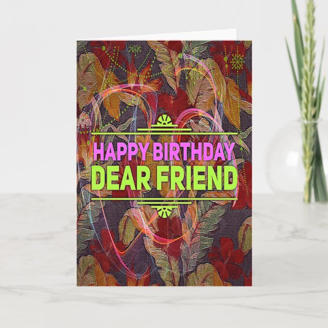 Tarjeta Del "tarjeta de regalo del estimado amigo feliz (Anverso)
