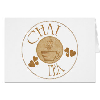 Tarjeta del té de Chai