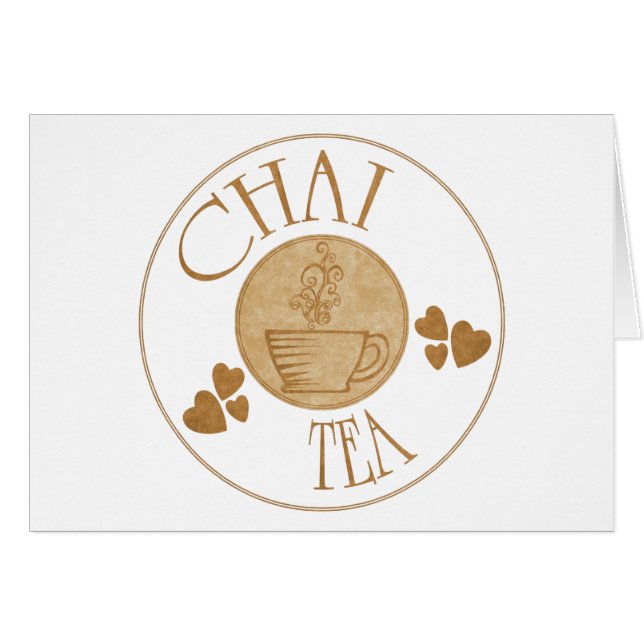 Tarjeta del té de Chai (Anverso (Horizontal))