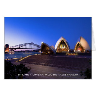 Tarjeta del teatro de la ópera de Sydney