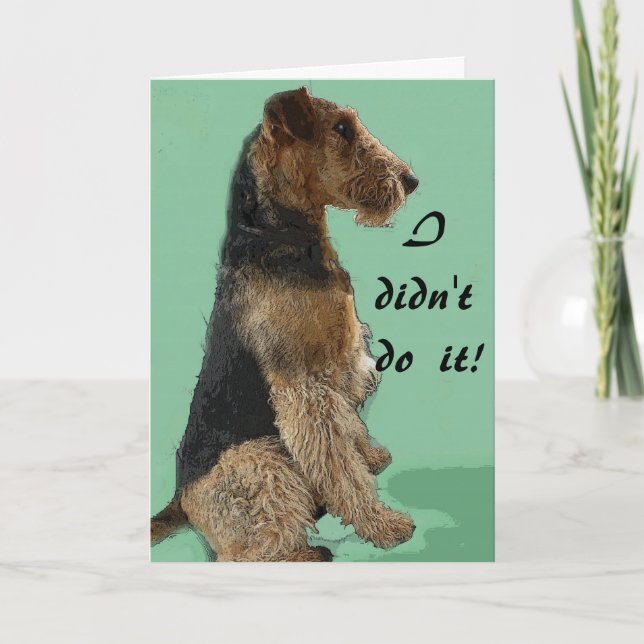 Tarjeta del terrier de Airedale (Anverso)