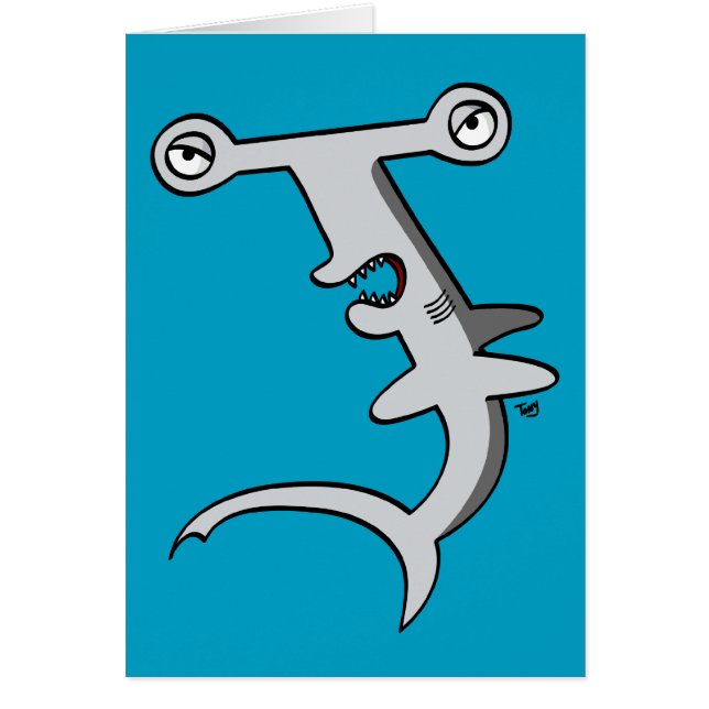 Tarjeta del tiburón de Hammerhead (Frente)