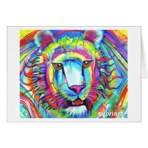 Tarjeta del TIGRE del ARCO IRIS - derechos
