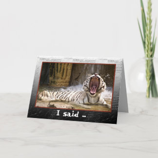 Tarjeta del tigre del feliz cumpleaños