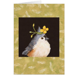 tarjeta del titmouse copetudo