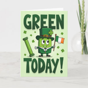 Tarjeta del trébol verde de hoy