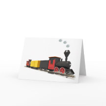 Tarjeta del tren del juguete