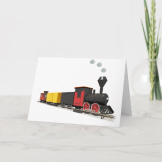 Tarjeta del tren del juguete