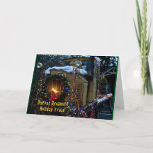Tarjeta del tren dinamita festiva