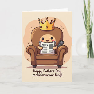 Tarjeta del Trono del Día del Padre Amoroso