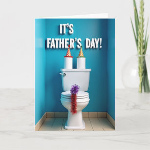 Tarjeta del Trono del Día del Padre Divertida