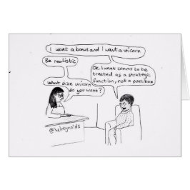 Tarjeta del unicornio de las comunicaciones