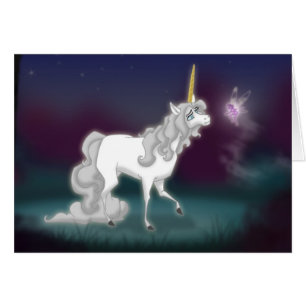 Tarjeta del unicornio (espacio en blanco dentro)