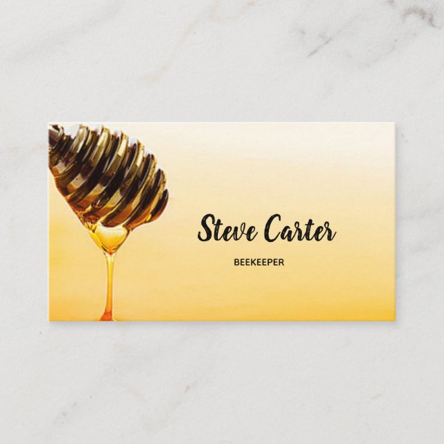 Tarjeta del vendedor de la miel del granjero de la (Anverso)