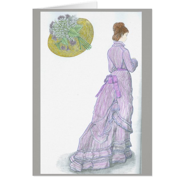 Tarjeta del Victorian - amor, poema (Frente)