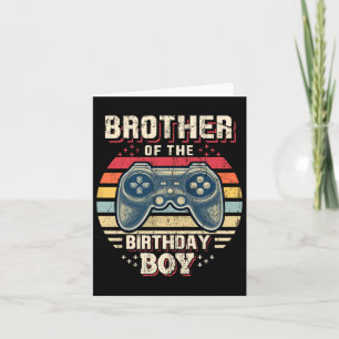 Tarjeta Del videojuego de cumpleaños del niño cumpleañero