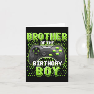 Tarjeta Del videojuego de cumpleaños del niño de cumpleaño