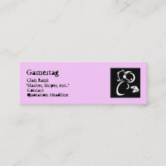 Tarjeta del videojugador de CwG