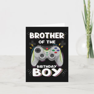 Tarjeta Del Videojugador Del Cumpleaños Niño Partido Coinc