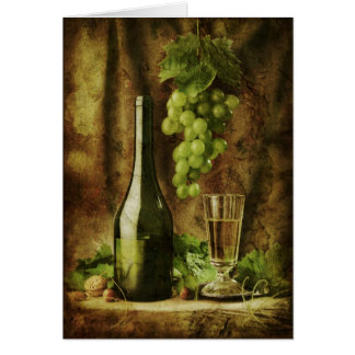 Tarjeta del vino del vintage