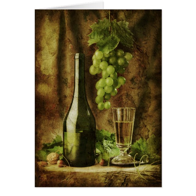 Tarjeta del vino del vintage (Frente)