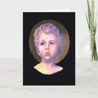 Tarjeta del vintage de Jesús del niño y raro