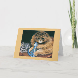 Tarjeta del vintage del gato
